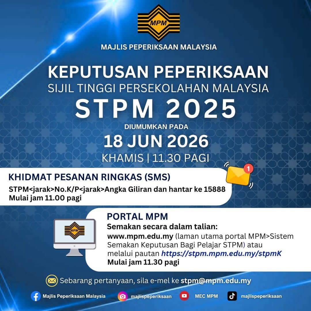 KEPUTUSAN PEPERIKSAAN SIJIL TINGGI PERSEKOLAHAN MALAYSIA